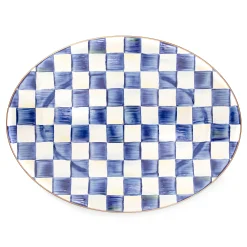 Royal Check Enamel Oval Platter - Medium|MacKenzie-Childs Sale