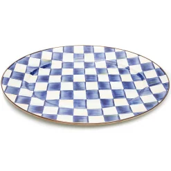 Royal Check Enamel Oval Platter - Medium|MacKenzie-Childs Sale