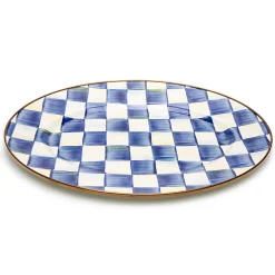 Royal Check Enamel Oval Platter - Small|MacKenzie-Childs