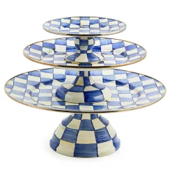 Royal Check Enamel Pedestal Platter - Mini|MacKenzie-Childs Hot