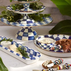 Royal Check Enamel Pinch Bowl|MacKenzie-Childs Clearance