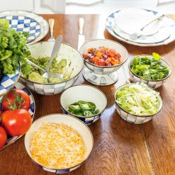 Royal Check Enamel Pinch Bowl|MacKenzie-Childs Clearance