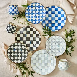 Royal Check Enamel Salad/Dessert Plate|MacKenzie-Childs Hot