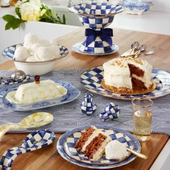 Royal Check Enamel Serving Platter|MacKenzie-Childs Online