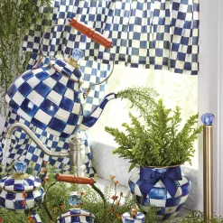 Royal Check Enamel Tea Kettle - 3 Quart|MacKenzie-Childs Outlet
