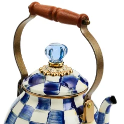 Royal Check Enamel Tea Kettle - 2 Quart|MacKenzie-Childs Hot