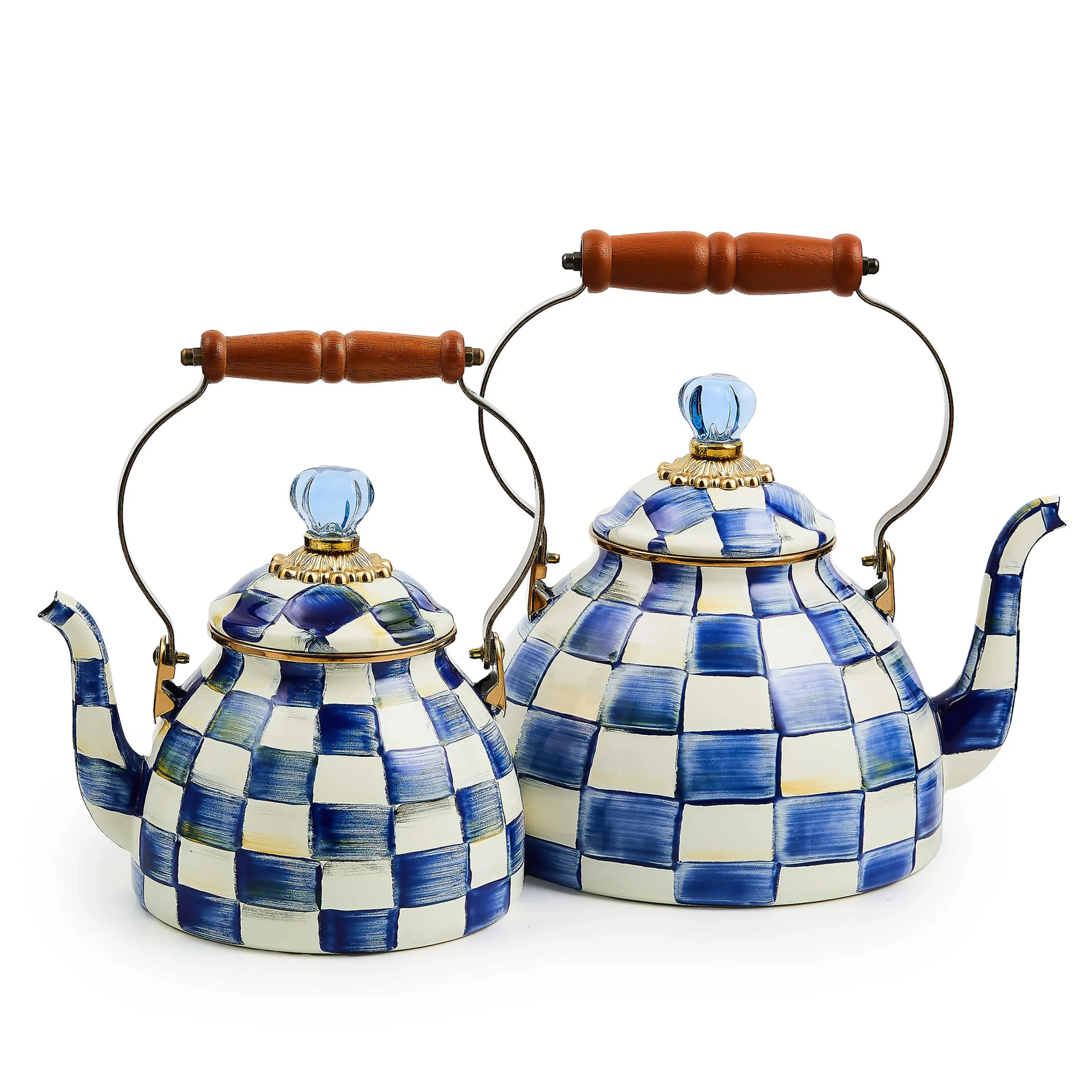 Royal Check Enamel Tea Kettle - 2 Quart|MacKenzie-Childs Hot