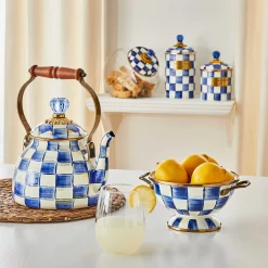 Royal Check Enamel Tea Kettle - 2 Quart|MacKenzie-Childs Hot