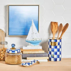 Royal Check Enamel Utensil Holder|MacKenzie-Childs Best
