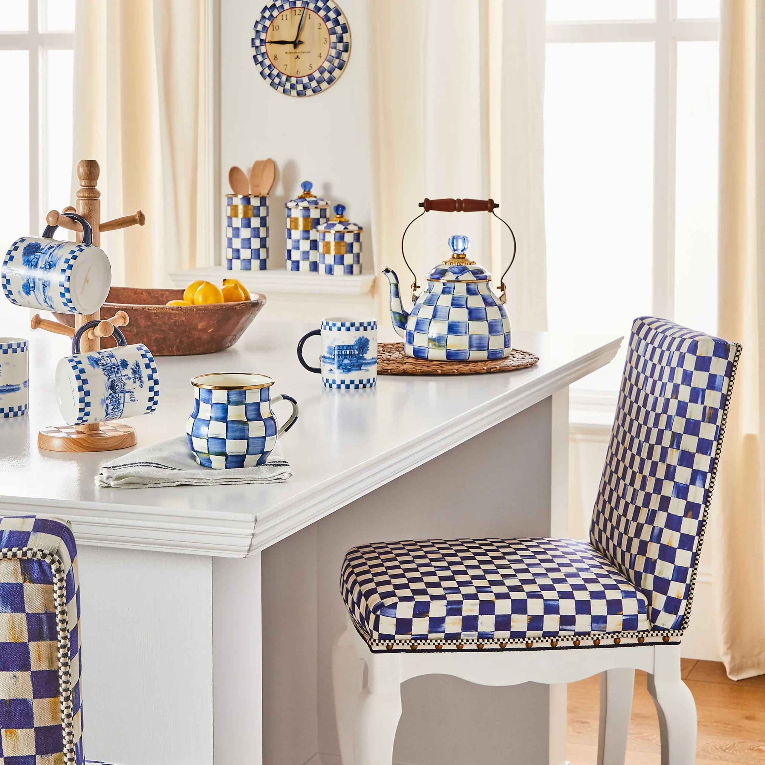 Royal Check Enamel Utensil Holder|MacKenzie-Childs Best