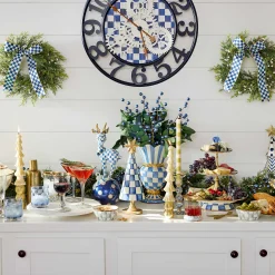 Royal Check Farmhouse Wall Clock - Small|MacKenzie-Childs Best