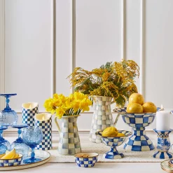 Royal Check Flicker 10" Pillar Candle|MacKenzie-Childs Sale