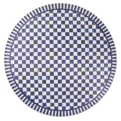Royal Check Floor Mat - 6' Round|MacKenzie-Childs Clearance