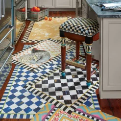 Royal Check Floor Mat - 3' X 5'|MacKenzie-Childs New