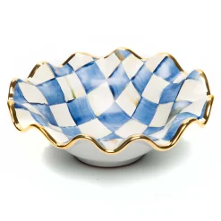 Royal Check Fluted Breakfast Bowl|MacKenzie-Childs Clearance