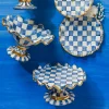 Royal Check Fluted Cake Stand|MacKenzie-Childs Outlet