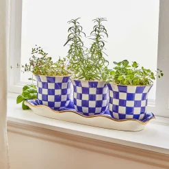 Royal Check Herb Garden Set|MacKenzie-Childs Online