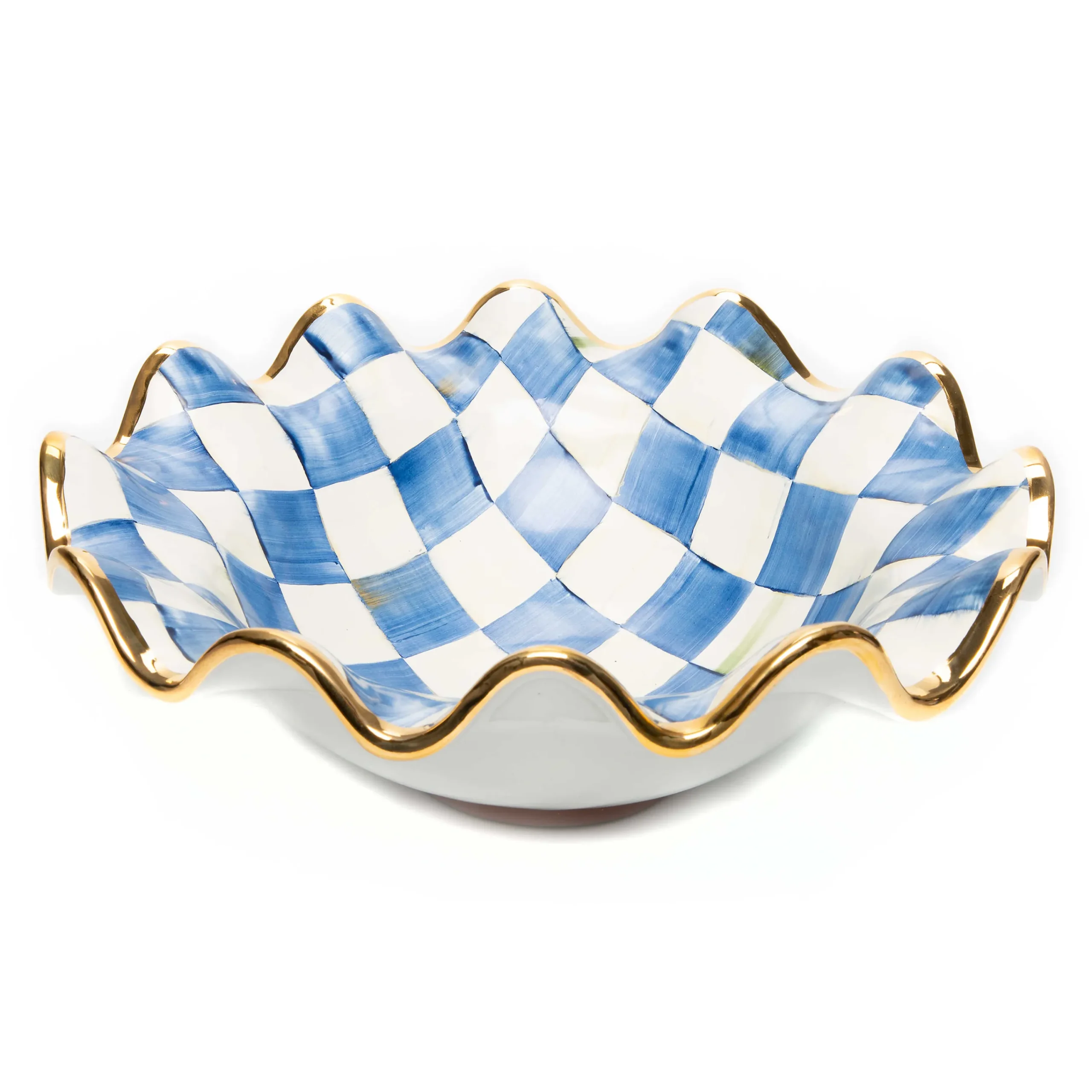 Royal Check Medium Fluted Serving Bowl|MacKenzie-Childs Sale