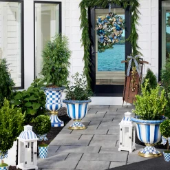 Royal Check Pedestal Urn|MacKenzie-Childs Best