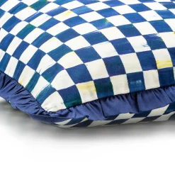 Royal Check Ruffled Square Pillow|MacKenzie-Childs Clearance
