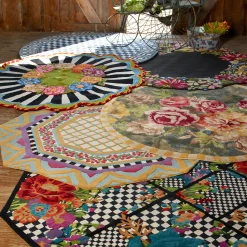Royal Check Rug - 6' Round|MacKenzie-Childs Best