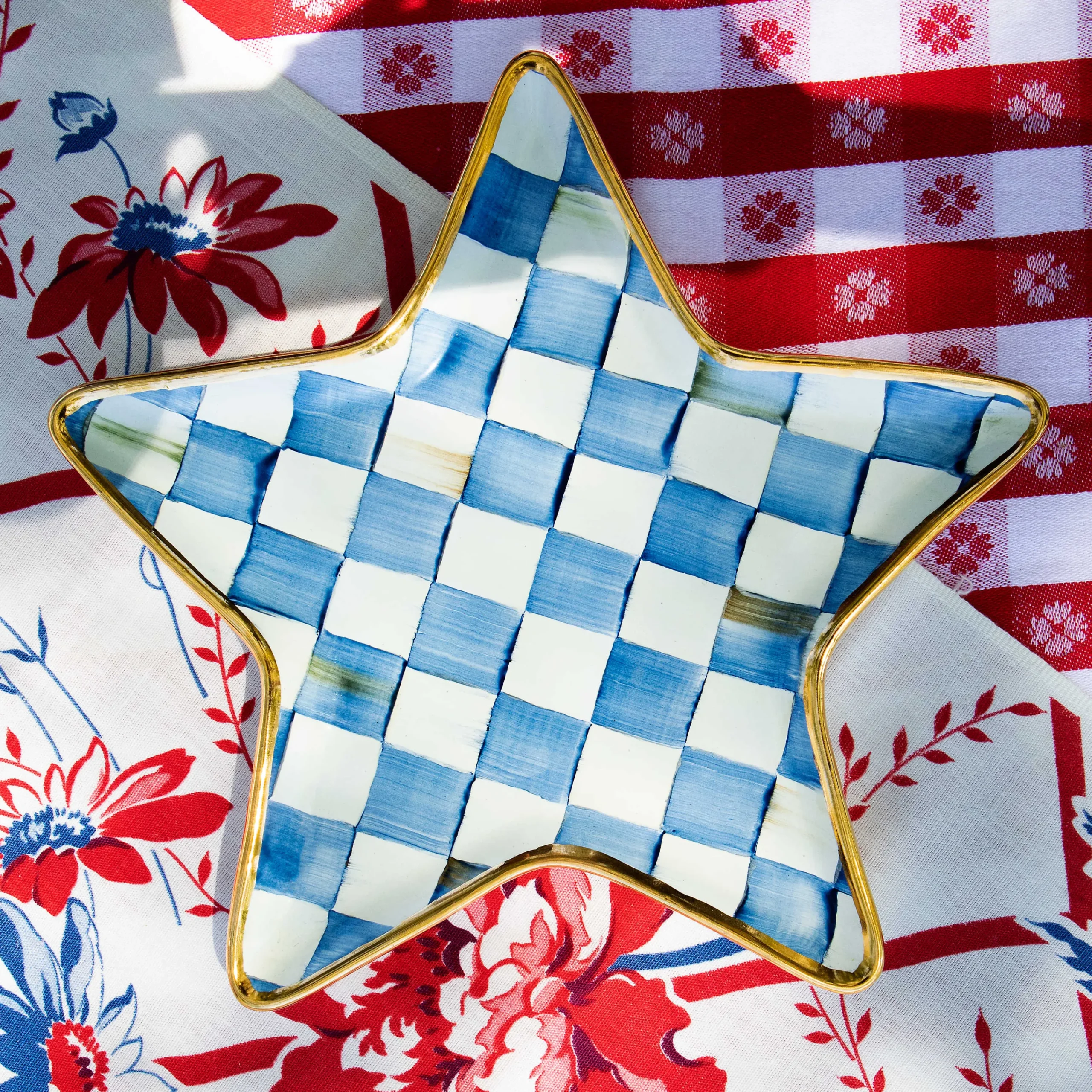Royal Check Star Plate|MacKenzie-Childs New