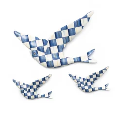 Royal Check Swallowtail Duo Wall Decor|MacKenzie-Childs Clearance