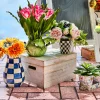 Royal Check Tall Vase & Bouquet Set|MacKenzie-Childs Outlet