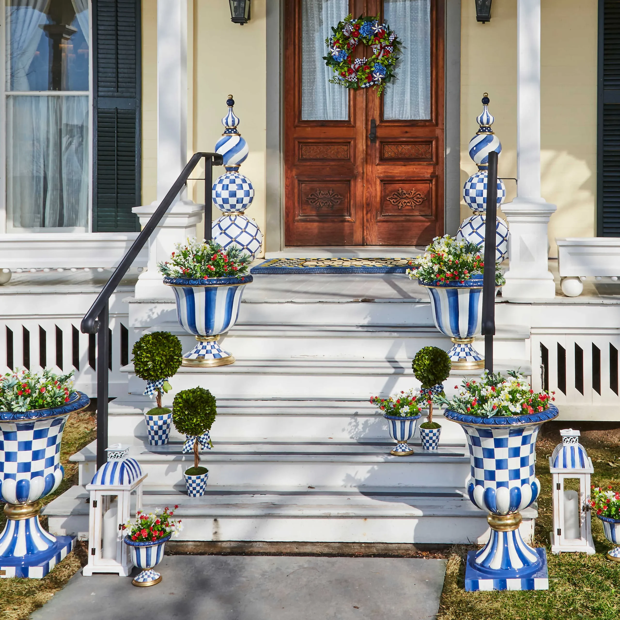 Royal Check Trophy Topiary|MacKenzie-Childs Clearance
