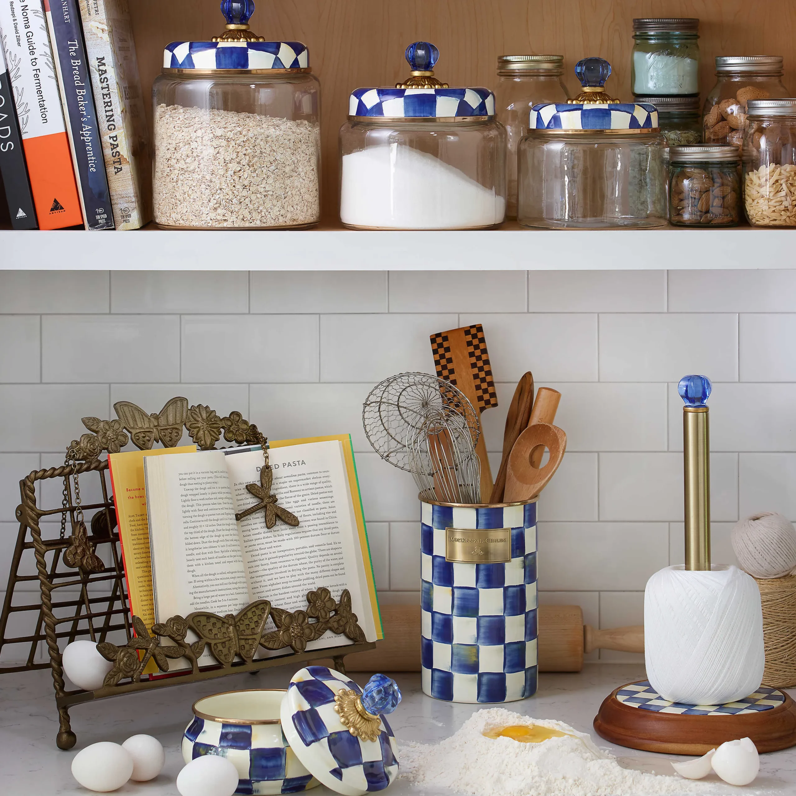 Royal Check Wood Paper Towel Holder|MacKenzie-Childs Hot