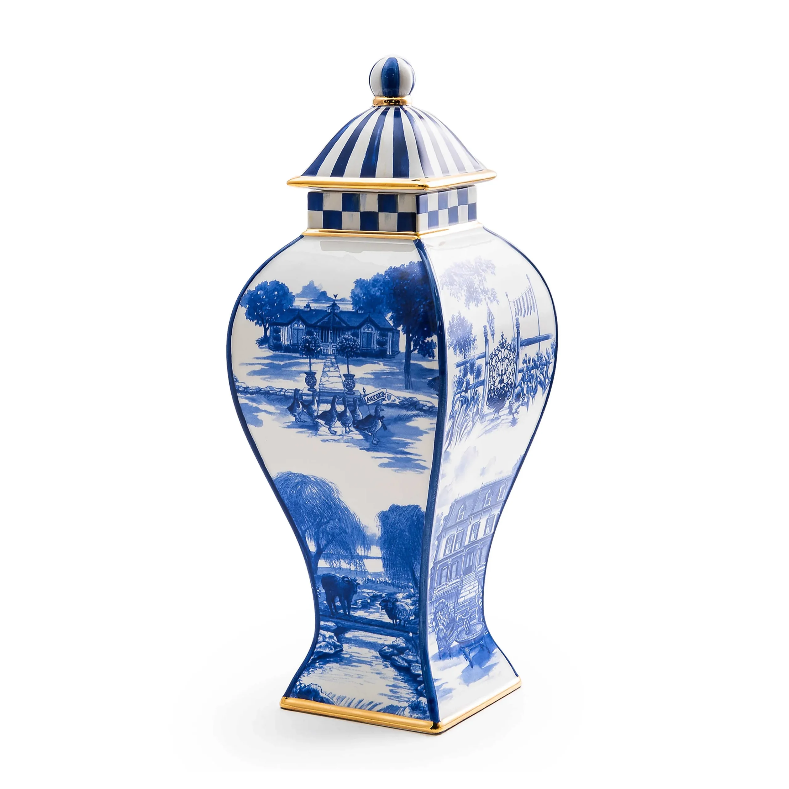 Royal Toile Ginger Jar - Large|MacKenzie-Childs Online