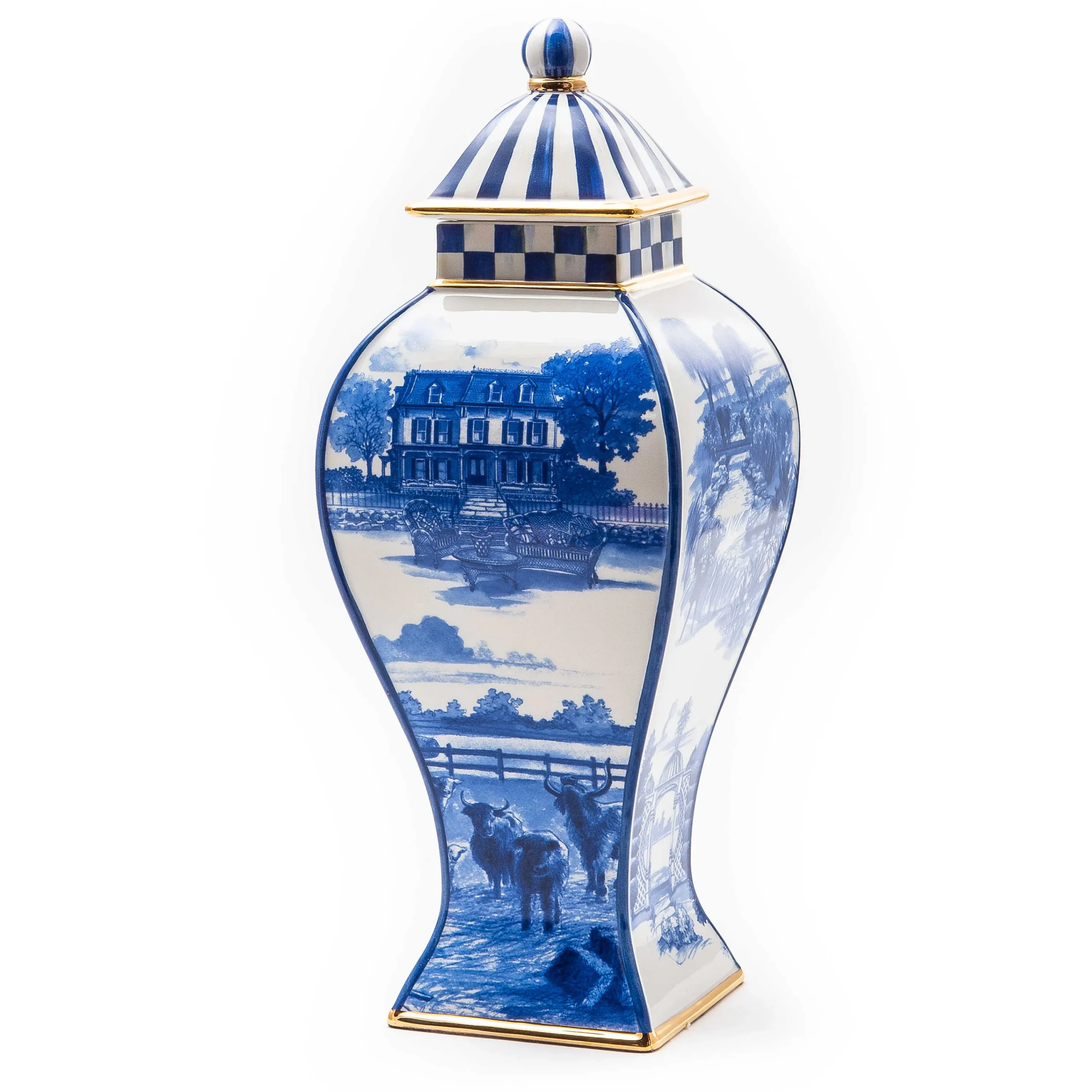 Royal Toile Ginger Jar - Small|MacKenzie-Childs Outlet