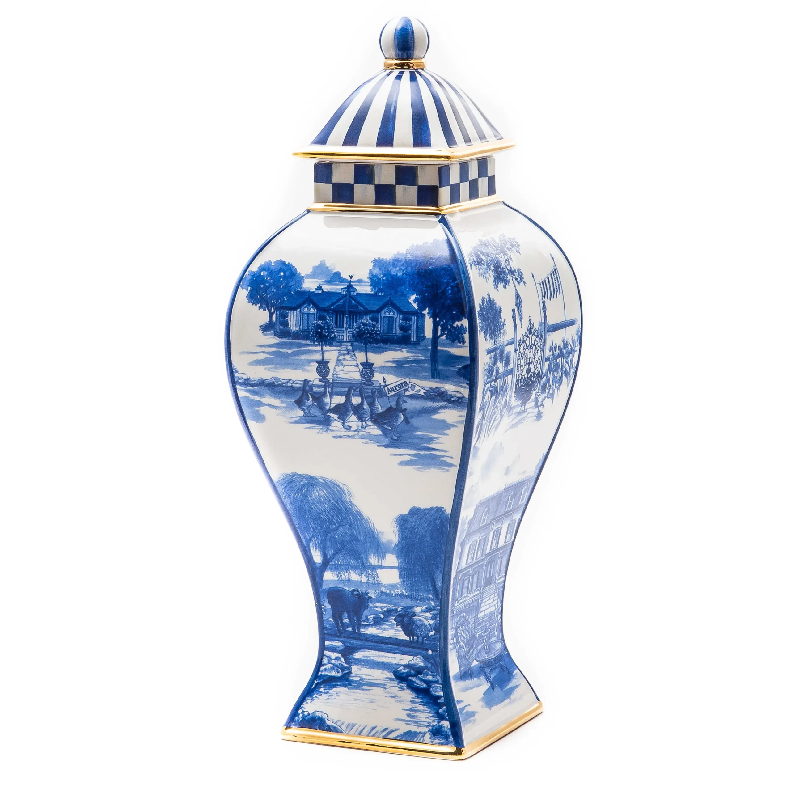 Royal Toile Ginger Jar - Small|MacKenzie-Childs Outlet