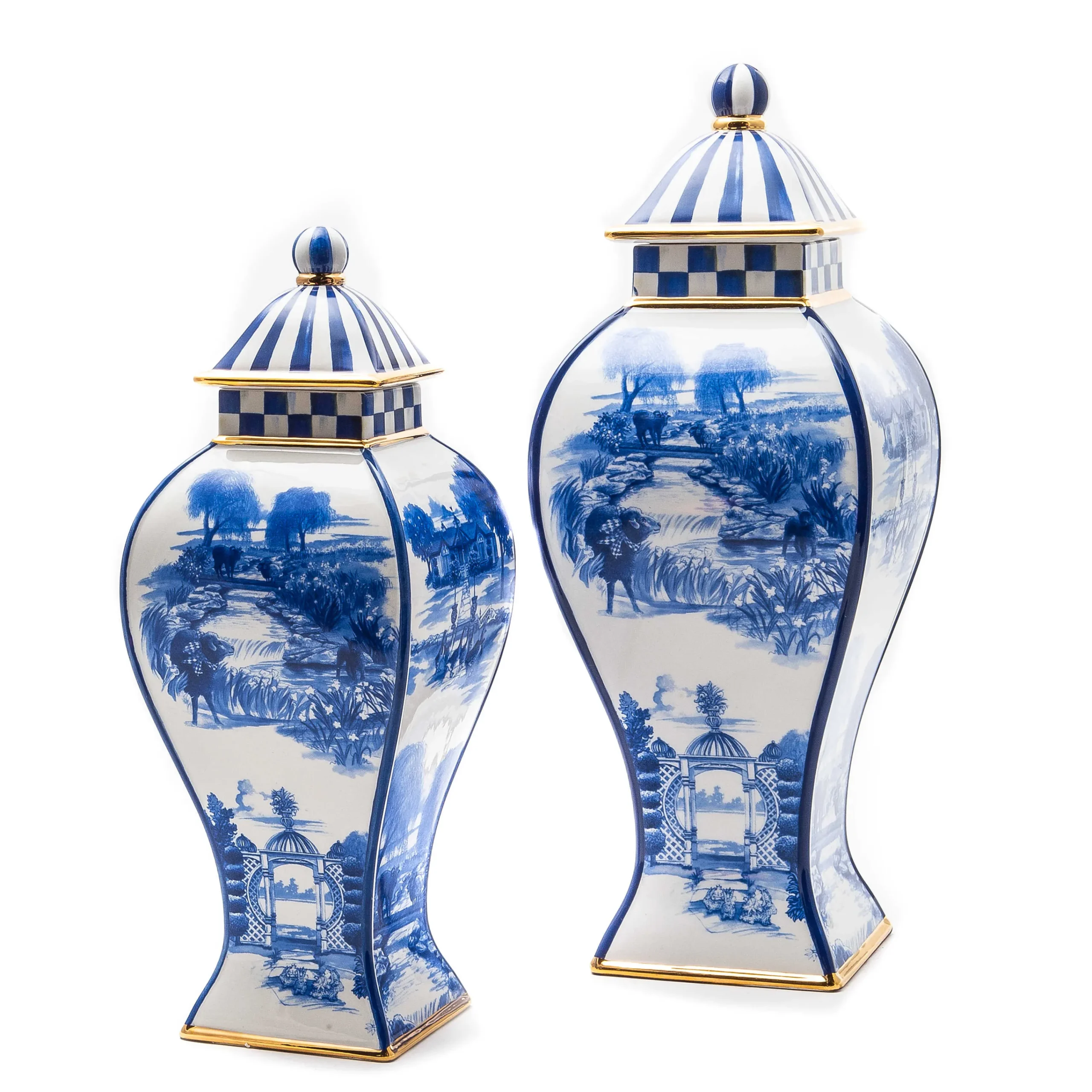 Royal Toile Ginger Jar - Small|MacKenzie-Childs Outlet