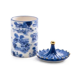 Royal Toile Lidded Cachepot|MacKenzie-Childs Sale