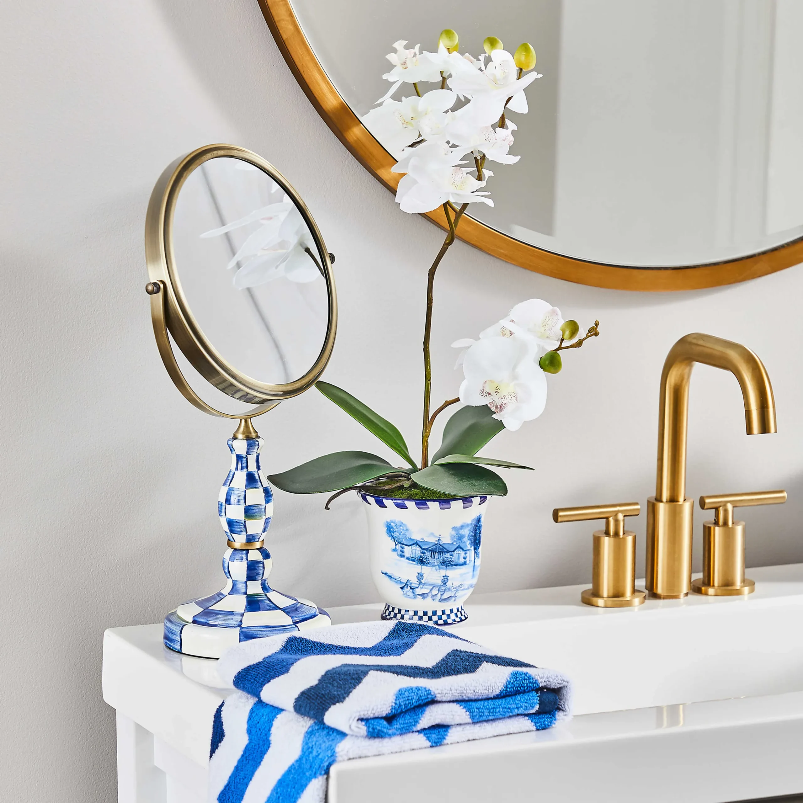 Royal Toile Potted Orchid - Medium|MacKenzie-Childs Hot