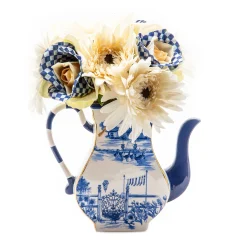 Royal Toile Teapot Vase|MacKenzie-Childs Clearance