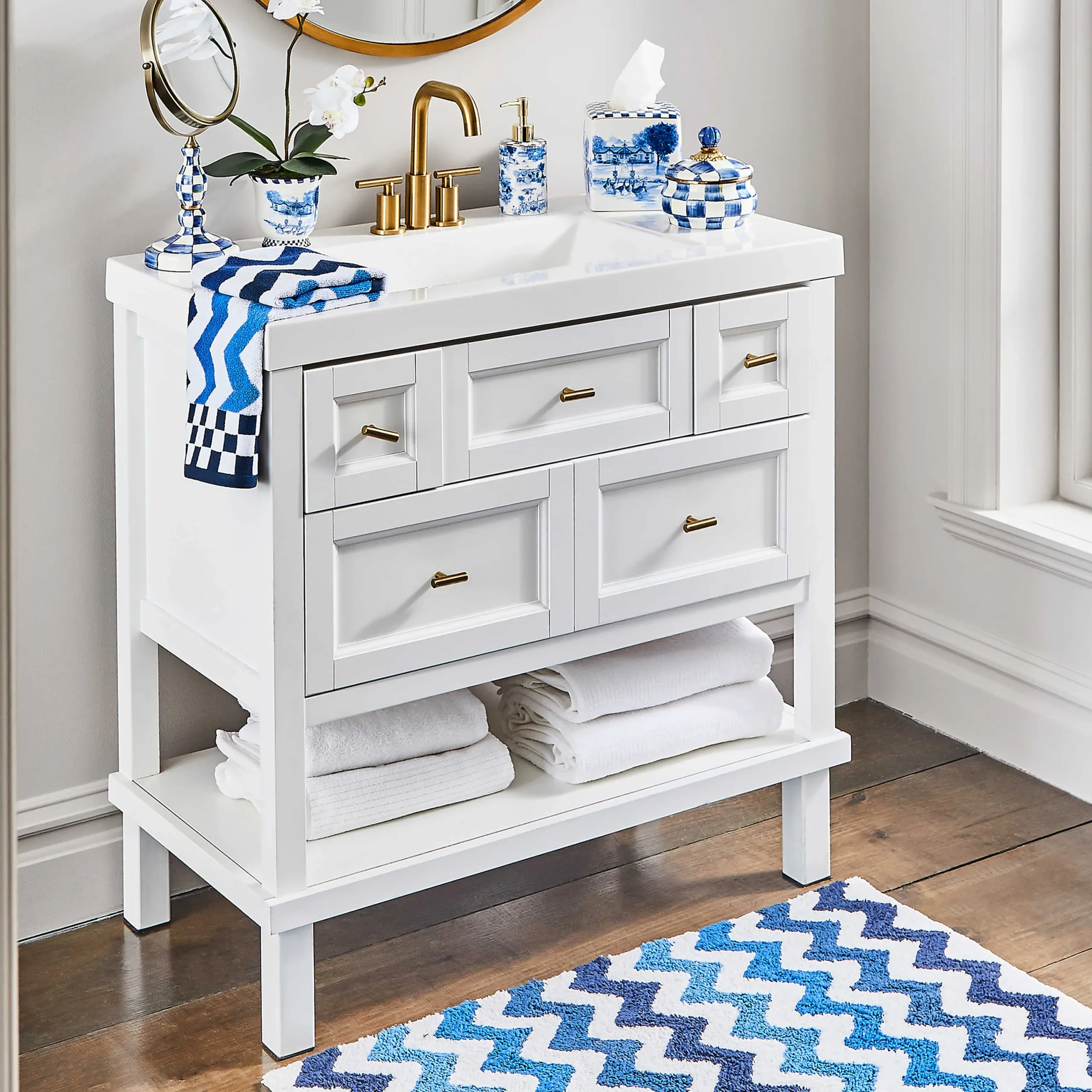 Royal Toile Tissue Holder|MacKenzie-Childs New