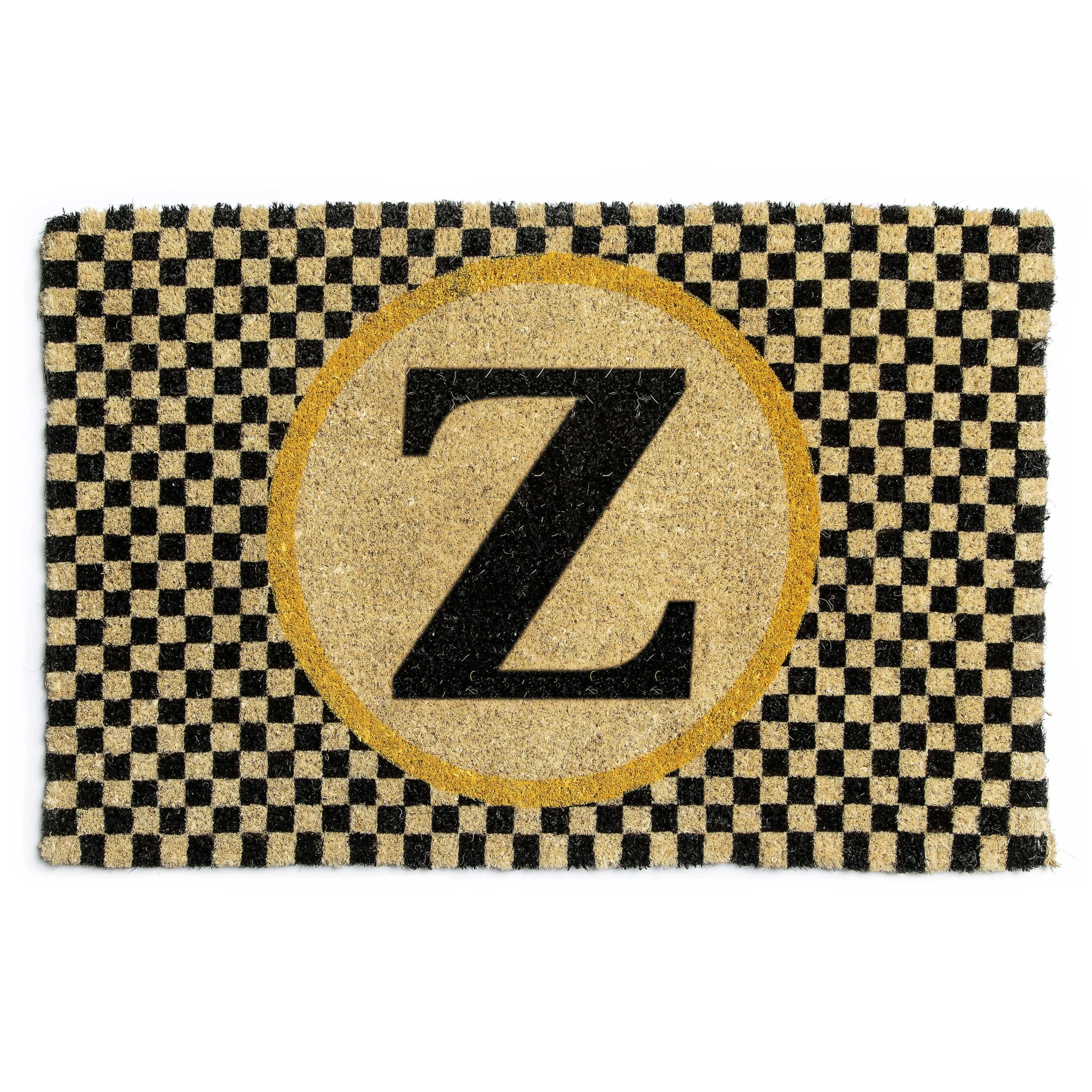 Single Letter Monogrammed Entrance Mat - Z|MacKenzie-Childs Clearance