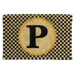 Single Letter Monogrammed Entrance Mat - P|MacKenzie-Childs Clearance