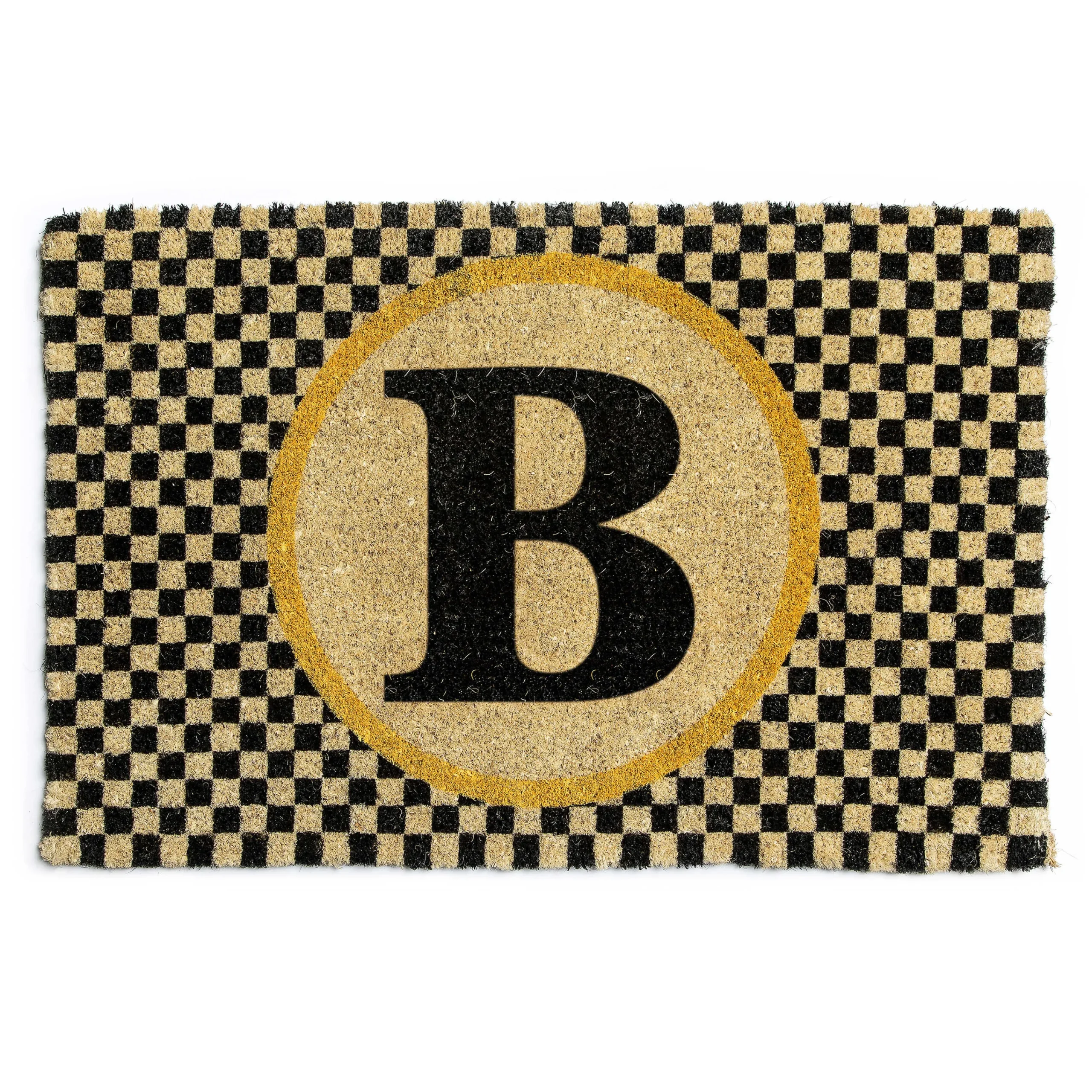Single Letter Monogrammed Entrance Mat - B|MacKenzie-Childs