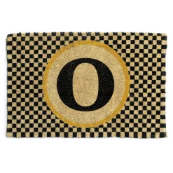 Single Letter Monogrammed Entrance Mat - O|MacKenzie-Childs Online