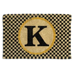 Single Letter Monogrammed Entrance Mat - K|MacKenzie-Childs Hot