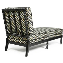 Spindle Check Outdoor Chaise|MacKenzie-Childs New