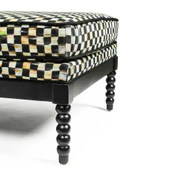Spindle Check Outdoor Chaise|MacKenzie-Childs New