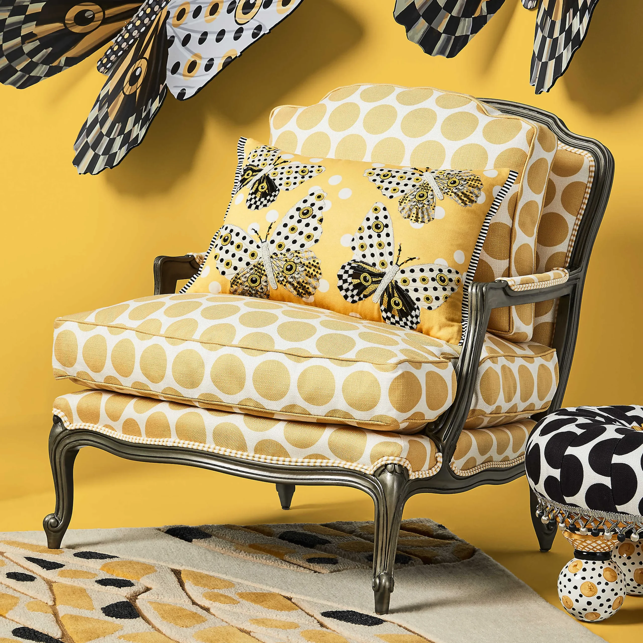 Spot On Butterfly Lumbar Pillow|MacKenzie-Childs Hot