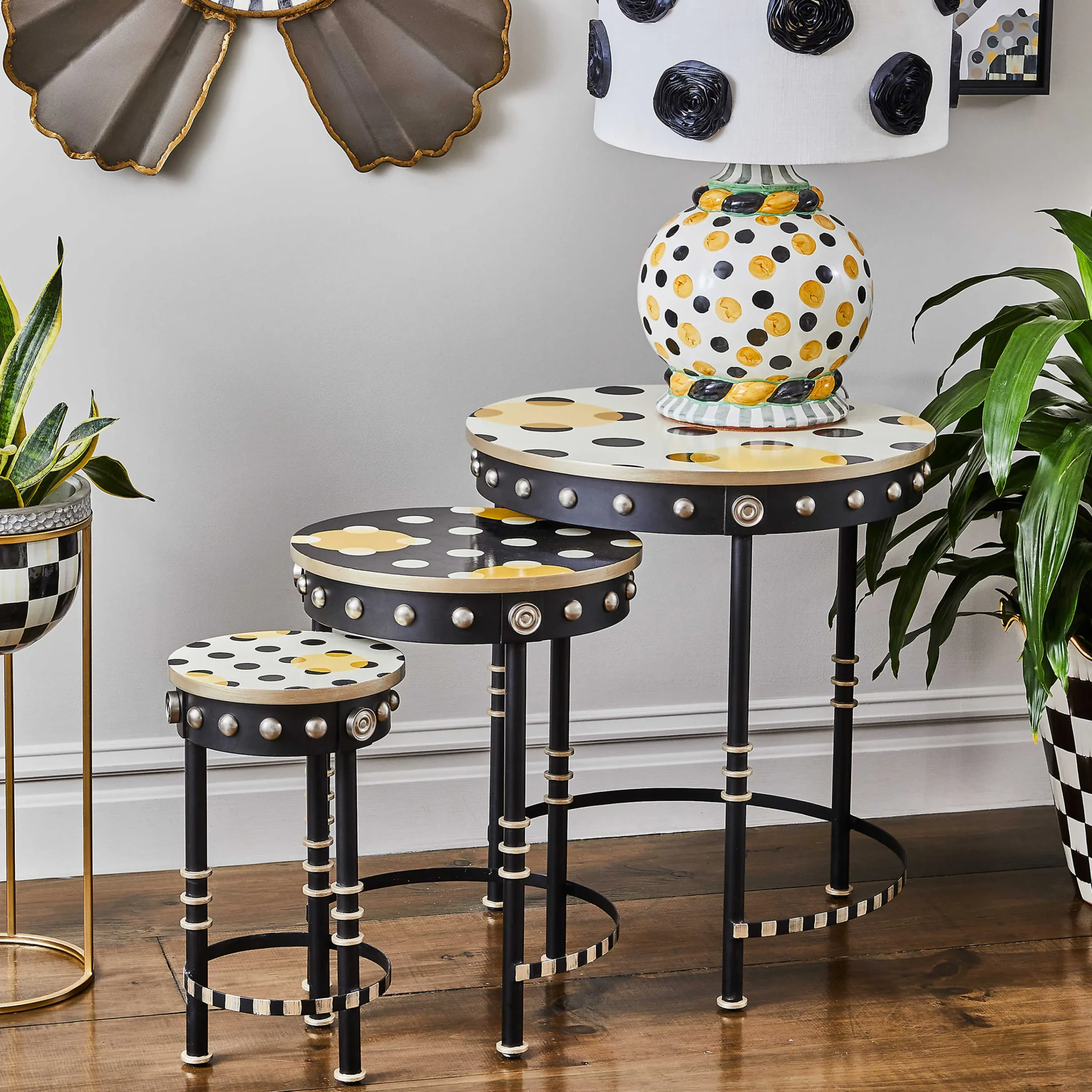 Spot On Nesting Tables - Set Of 3|MacKenzie-Childs Sale