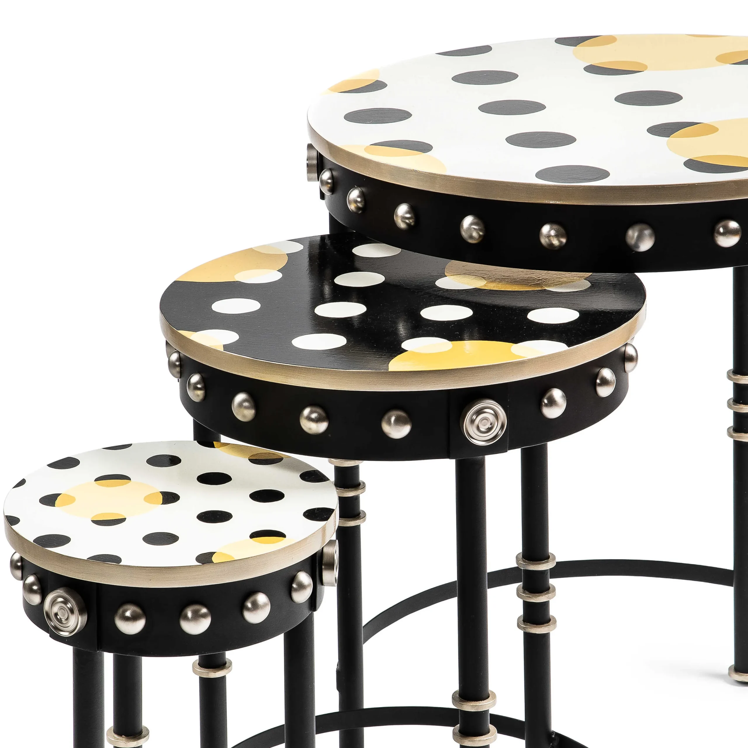 Spot On Nesting Tables - Set Of 3|MacKenzie-Childs Sale