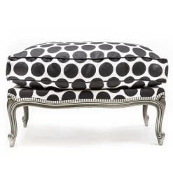 Spot On Ottoman - Black|MacKenzie-Childs Best