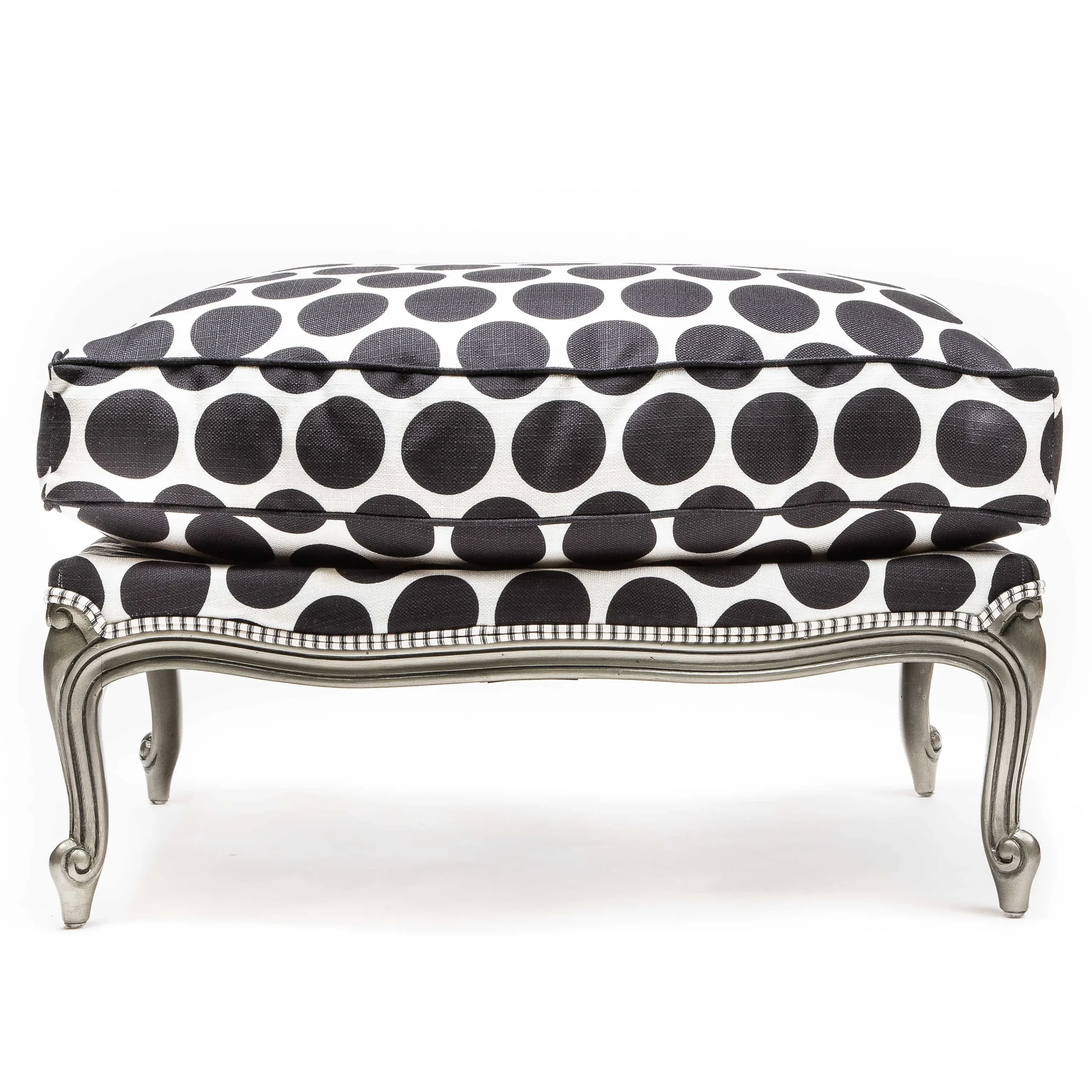 Spot On Ottoman - Black|MacKenzie-Childs Best